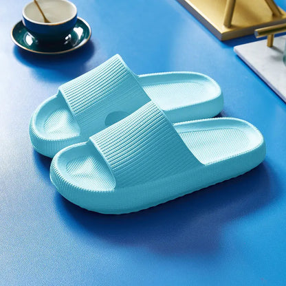 Cloud Slides – Thick 4cm EVA Sole Indoor & Beach Slippers