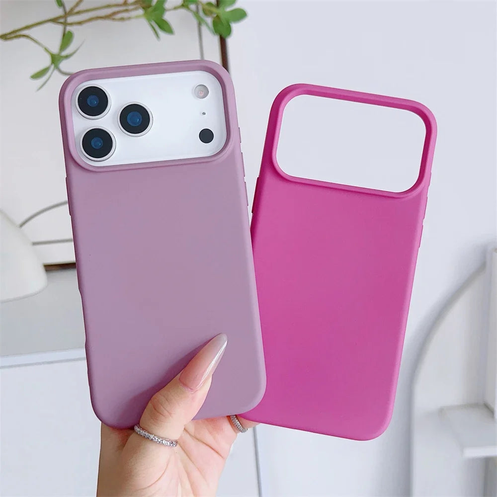iPhone Case Matte Candy Color Liquid Silicone Shockproof Cover