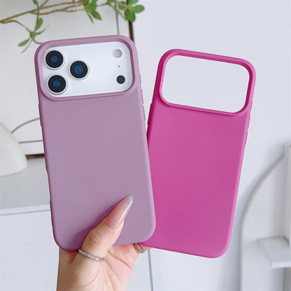 iPhone Case Matte Candy Color Liquid Silicone Shockproof Cover