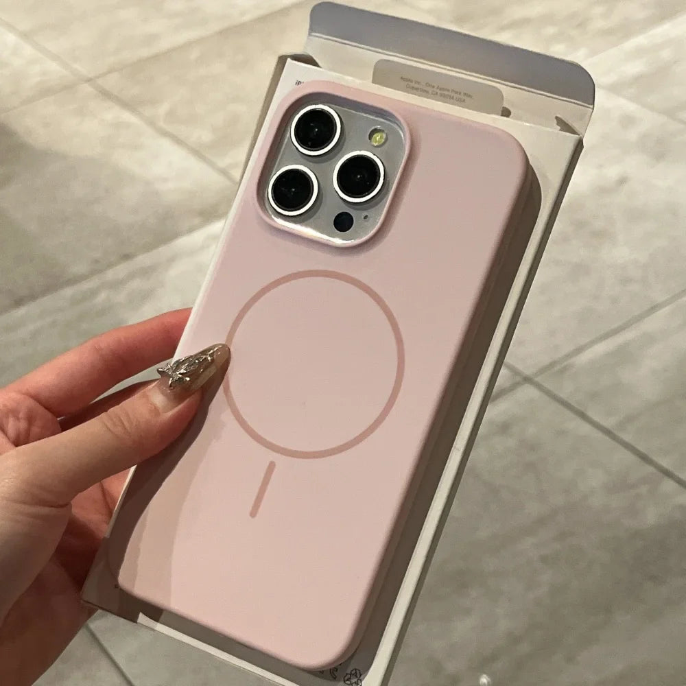 Luxury Liquid Silicone iPhone Case – MagSafe Compatible | iPhone 11–16 Series