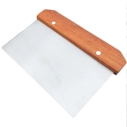 Stainless Steel Dough Scraper with Wooden Handle