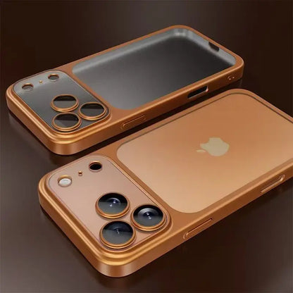 Luxury Plating Transparent iPhone Case with Lens Protection