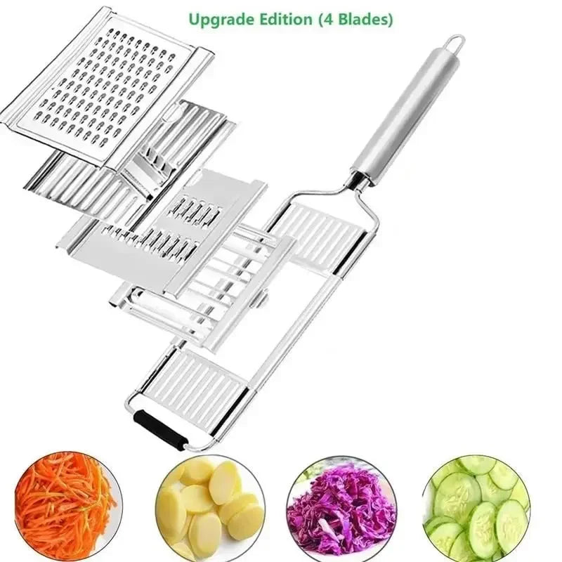 Multi-Blade Stainless Steel Vegetable Slicer & Grater Set