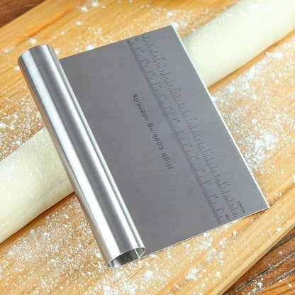 Stainless Steel Dough Scraper with Scale – Bench Cutter