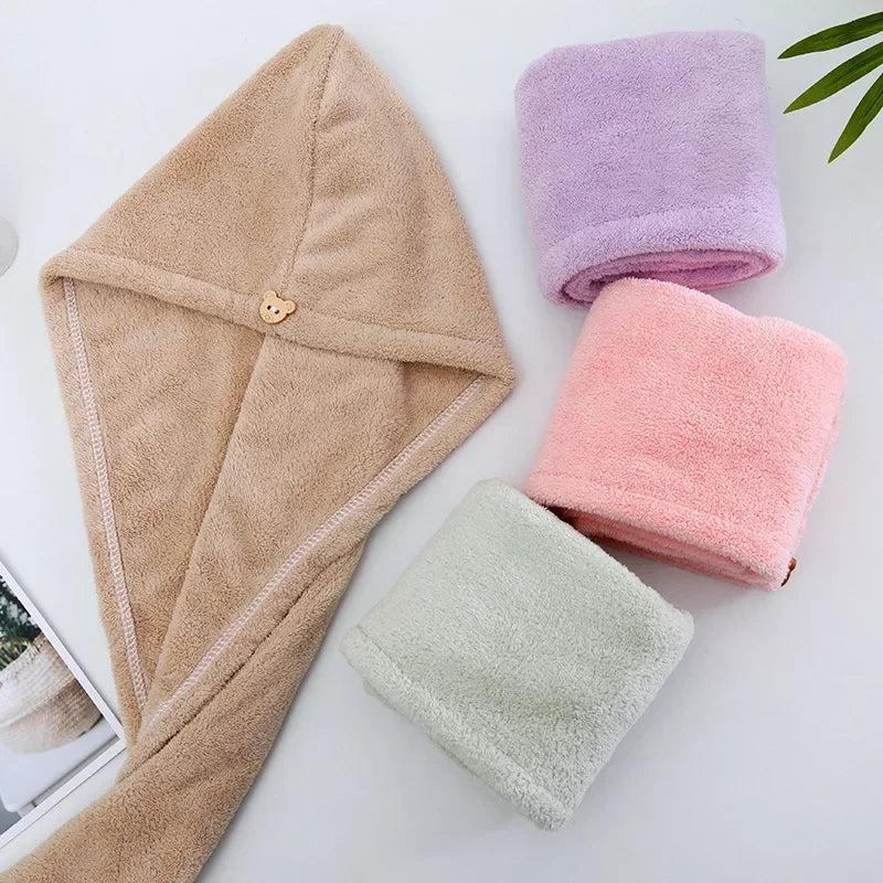 Microfiber Hair Towel Wrap – Magic Fast-Drying Bath Hat