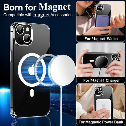 Clear MagSafe iPhone Case – Slim Transparent Cover for iPhone 11–16 Series