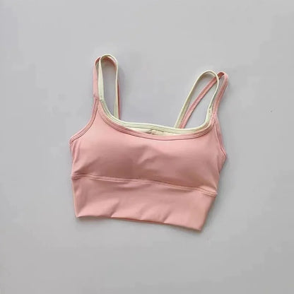 Women's Padded Sports Bra – Shockproof Support Yoga Fitness Top