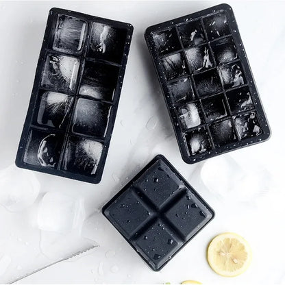 Silicone Ice Cube Tray – Flexible BPA-Free Mold, Multiple Grid Sizes
