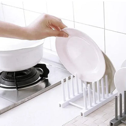 Wooden Plate Rack Dish Drainer Stand – Kitchen Organizer