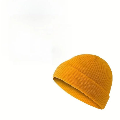 Solid Color Knit Beanie for Men & Women – Warm Winter Skull Cap