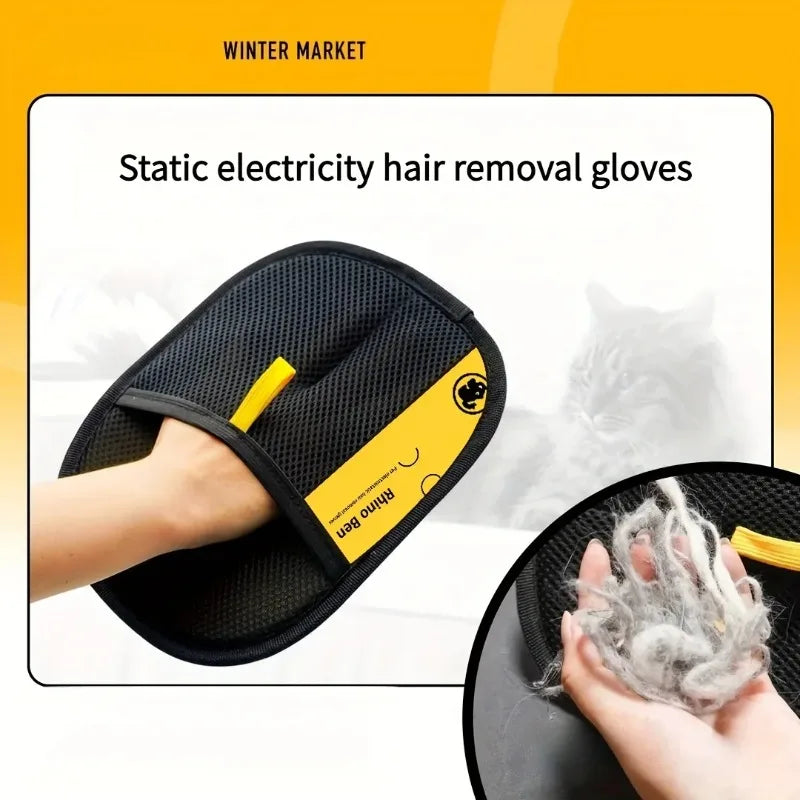 Pet Grooming Glove – Static Hair Removal Mitt for Dogs & Cats