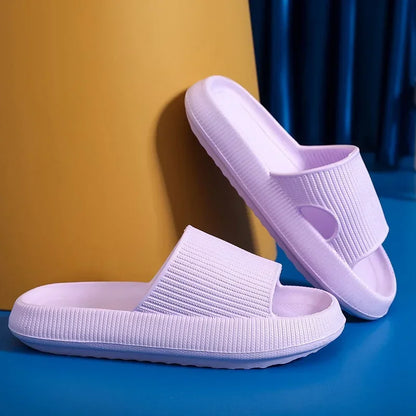 Thick EVA Sole Slide Slippers – Cloud Comfort Indoor Home Shoes