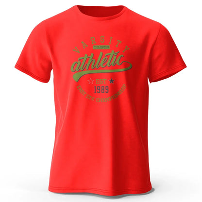 Vintage Varsity Graphic T Shirt 100% Cotton Unisex Tee