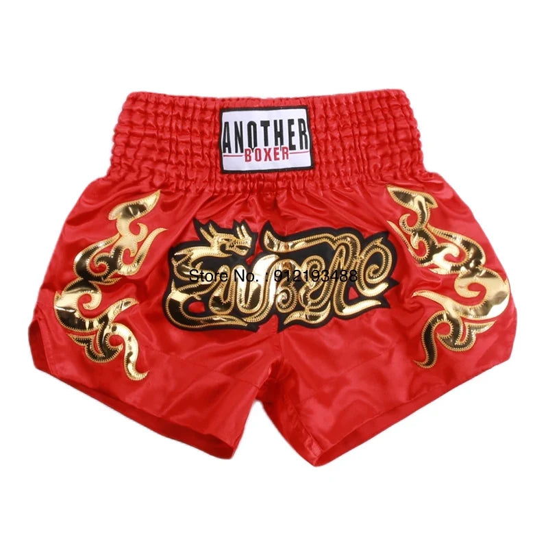 Muay Thai Shorts – Embroidery Kickboxing & Martial Arts Training Pants
