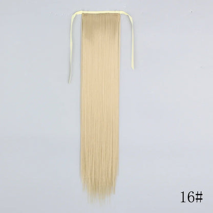 Wrap Around Ponytail Extension – Long Straight Synthetic Clip-In