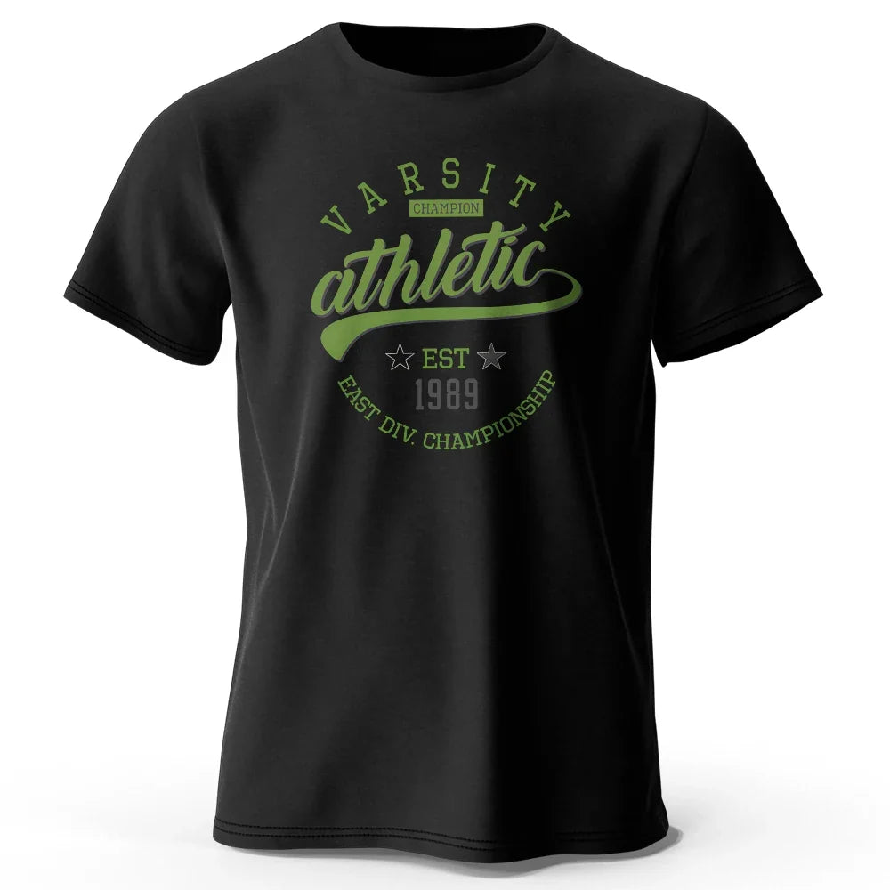 Vintage Varsity Graphic T Shirt 100% Cotton Unisex Tee
