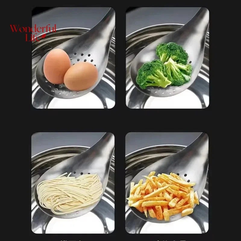 Stainless Steel Skimmer Spoon – Perforated Strainer Ladle