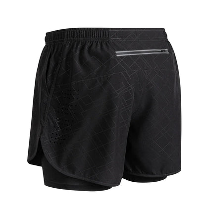 Men's Reflective Running Shorts – 2-in-1 Quick Dry Training Shorts