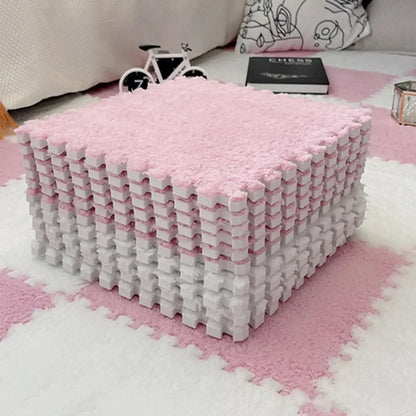 Soft Plush Interlocking Foam Puzzle Mat Tiles for Kids & Home