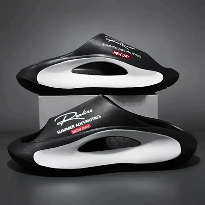 Men's Lightweight EVA Slide Sandals – Graphic Print Summer Slippers