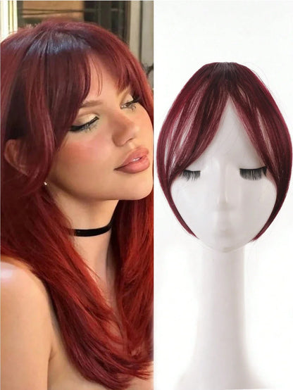 Clip-In Bangs Hair Extension Natural Seamless Side Swept Fringe