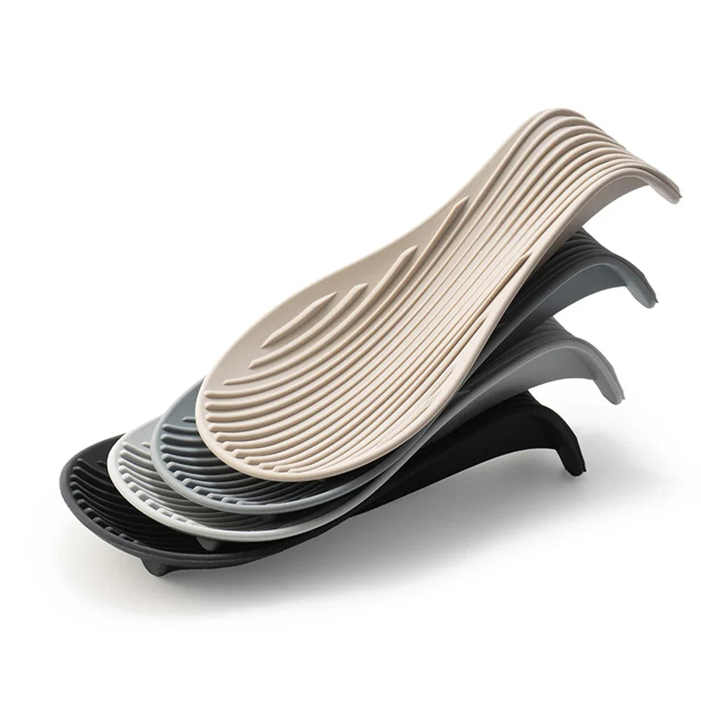 Silicone Spoon Rest & Utensil Holder – Heat Resistant Kitchen Counter Mat