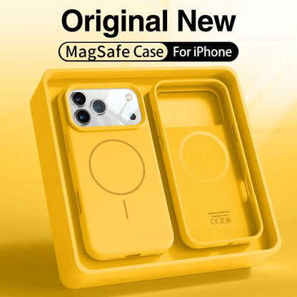 MagSafe Liquid Silicone iPhone Case – Magnetic Cover for iPhone 12–17 Series