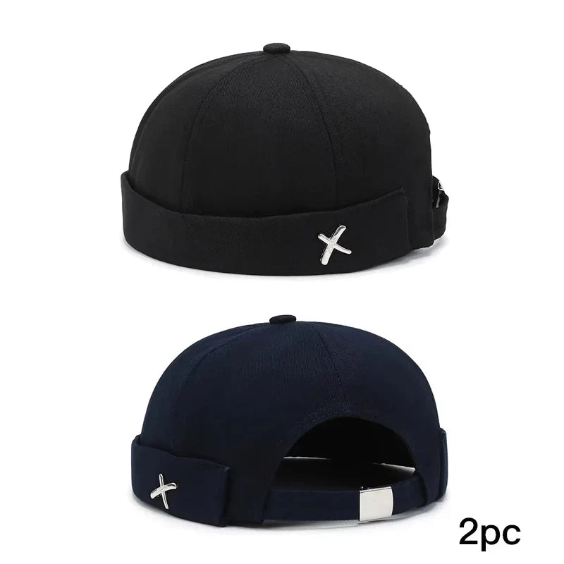 Docker Brimless Beanie Hat – Korean Streetwear Rolled Cap for Men & Women