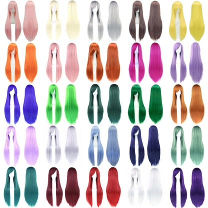 Long Straight Cosplay Wig Synthetic 32 Inch 36 Colors Women