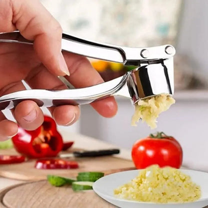 Garlic Press Heavy-Duty Zinc Alloy with Anti-Slip Grip