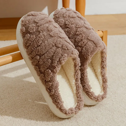 Fluffy Plush Slippers Non-Slip House Shoes for Men and Women