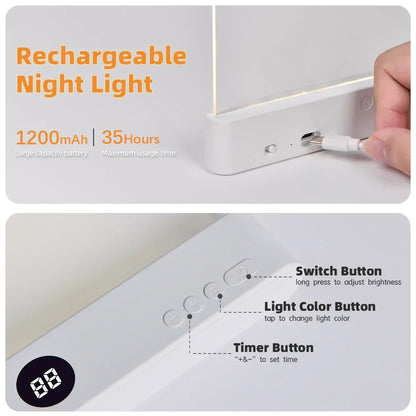 LED Flat Book Light – Dimmable Reading Lamp Panel