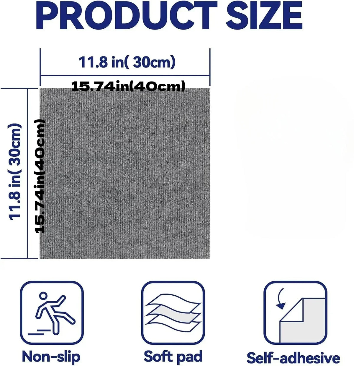 Peel and Stick Carpet Tiles – Self Adhesive Floor Rug Squares