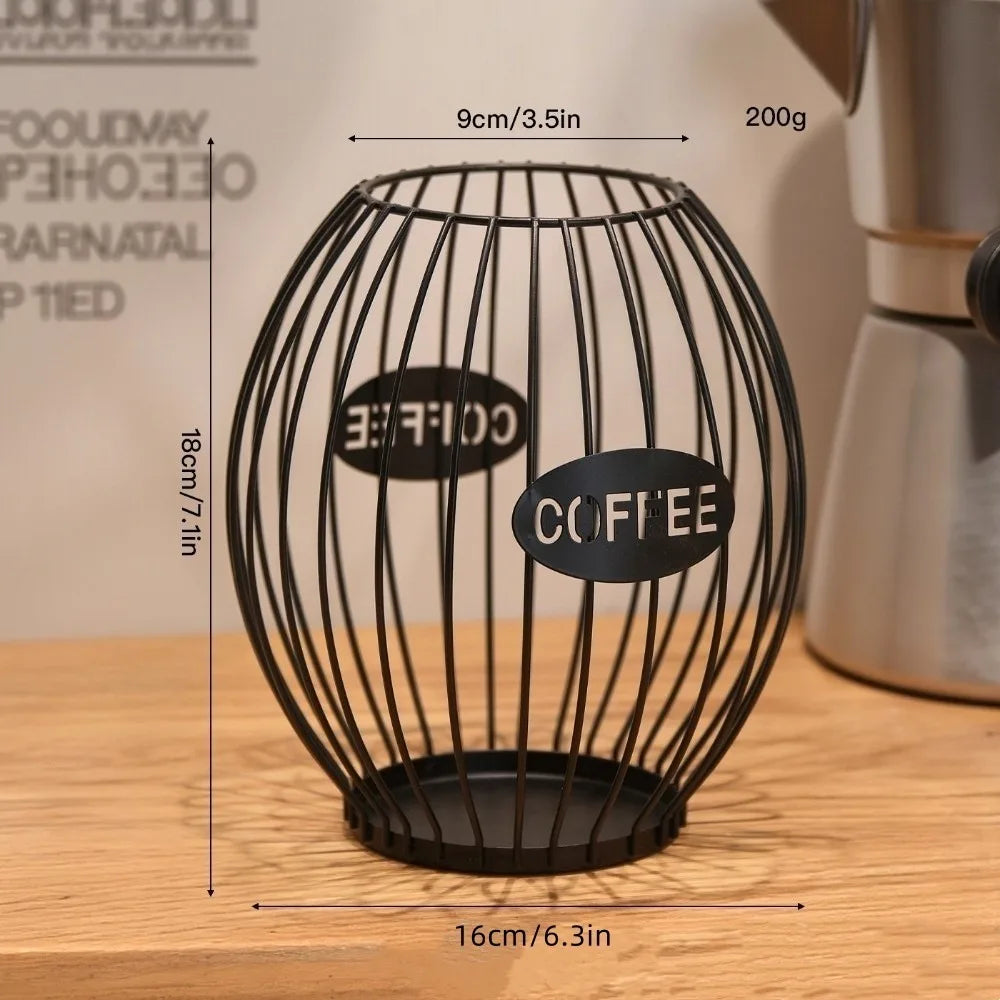 Coffee Pod Holder Wire Basket – Large Capacity Capsule Storage
