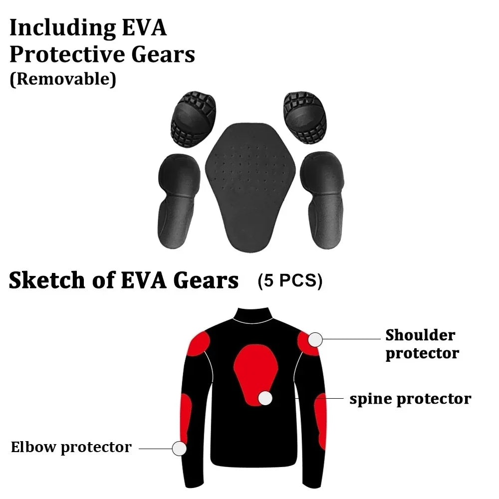 Motorcycle Jacket – Reflective Night-Visible Riding Coat for Men & Women