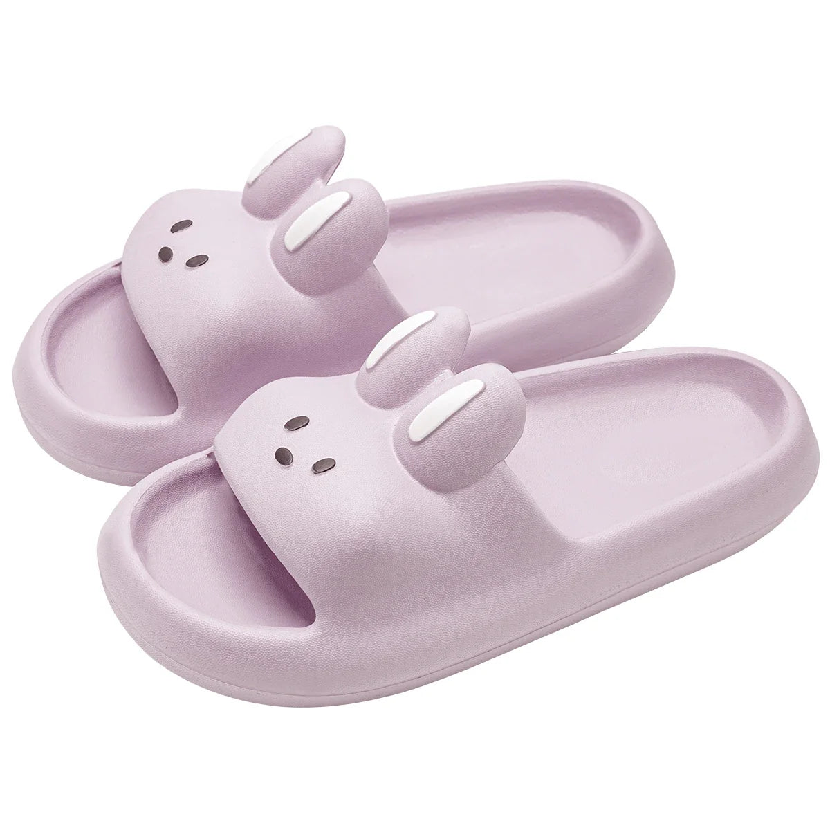 Rabbit Pillow Slippers – Thick Sole Cloud Slides for Women & Men