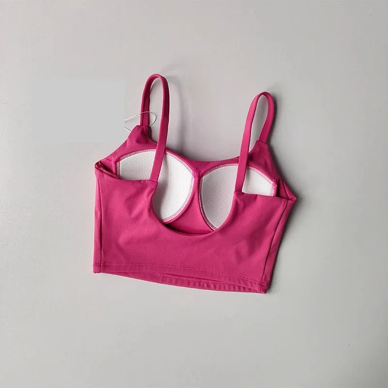 Women's Push-Up Sports Bra with Fixed Removable Pads