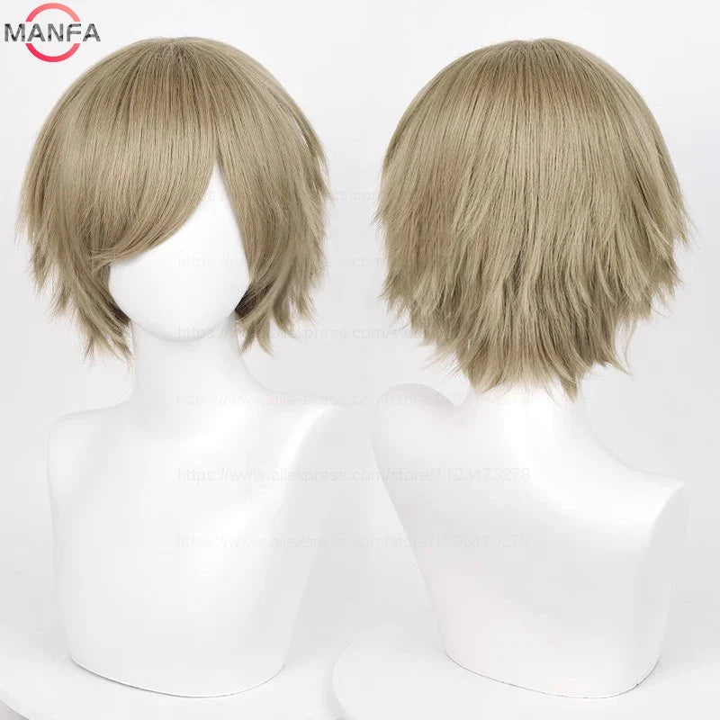 Short Straight Anime Cosplay Wig – 30cm, Multiple Colors for Men & Women