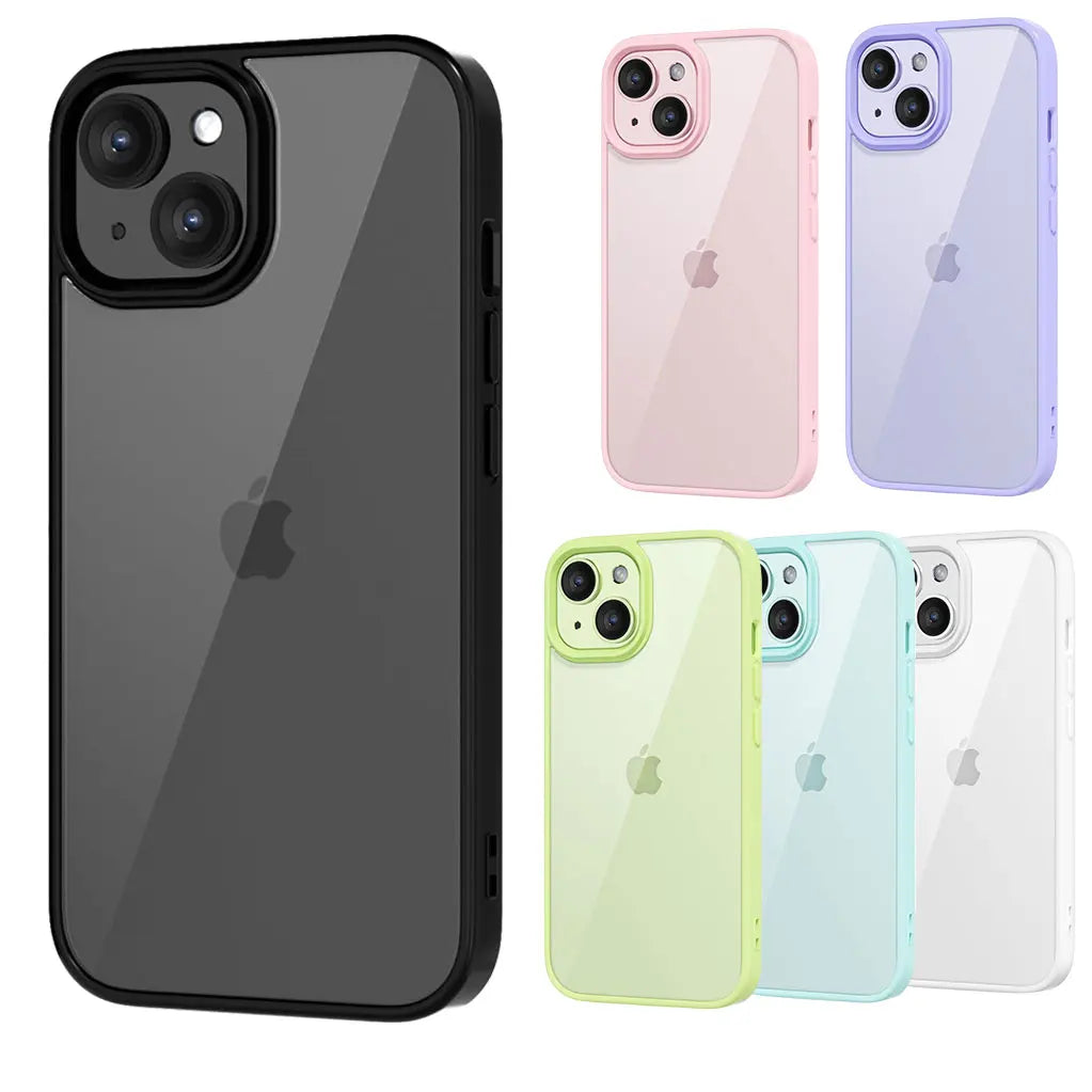 Clear iPhone Case with Soft Bumper Frame – Shockproof, iPhone X to 16