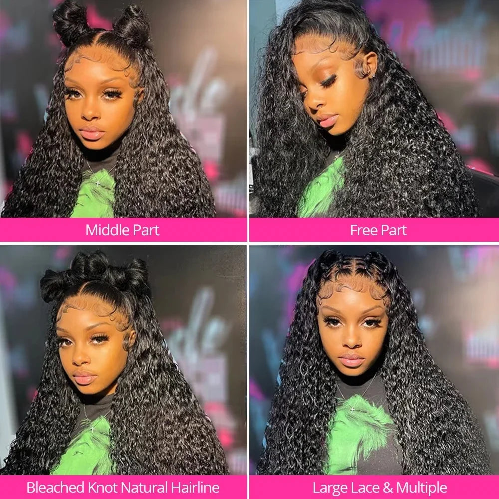 13x4 HD Lace Front Wig Deep Water Wave Human Hair – Pre-Plucked