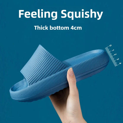 Thick EVA Sole Slide Slippers – Cloud Comfort Indoor Home Shoes