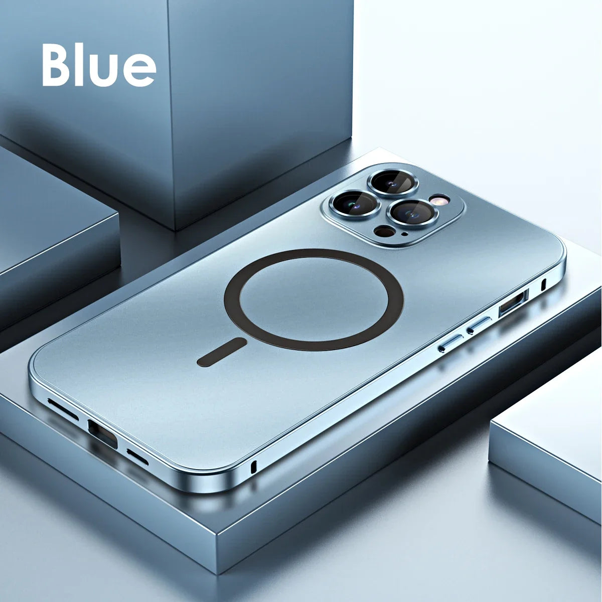 MagSafe iPhone Case – Aluminum Metal Frame with Lens Protection
