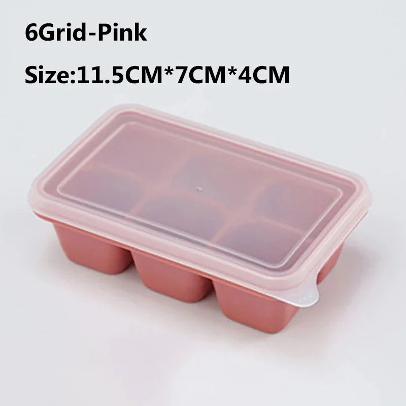 Silicone Ice Cube Tray – Flexible BPA-Free Mold, Multiple Grid Sizes