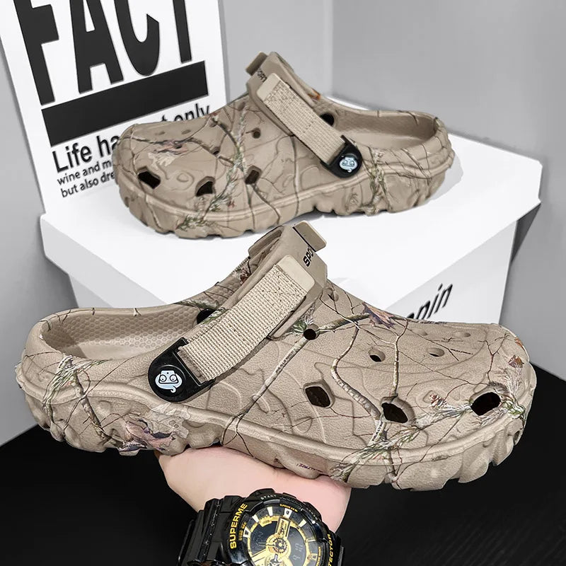 Men's Camo Clogs – Lightweight Non-Slip Garden Sandals