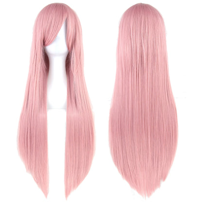 32 Inch Long Straight Synthetic Wig – Cosplay & Party, 36 Colors