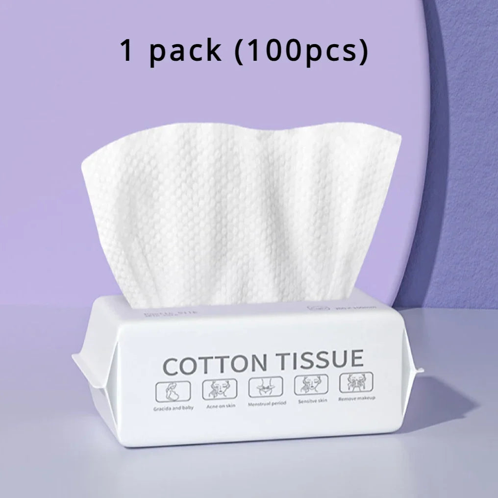 Disposable Cotton Face Towels – Soft Dry Wipes 50/100pcs