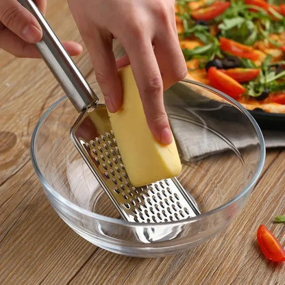 Stainless Steel Handheld Cheese Grater – Multi-Purpose Kitchen Tool