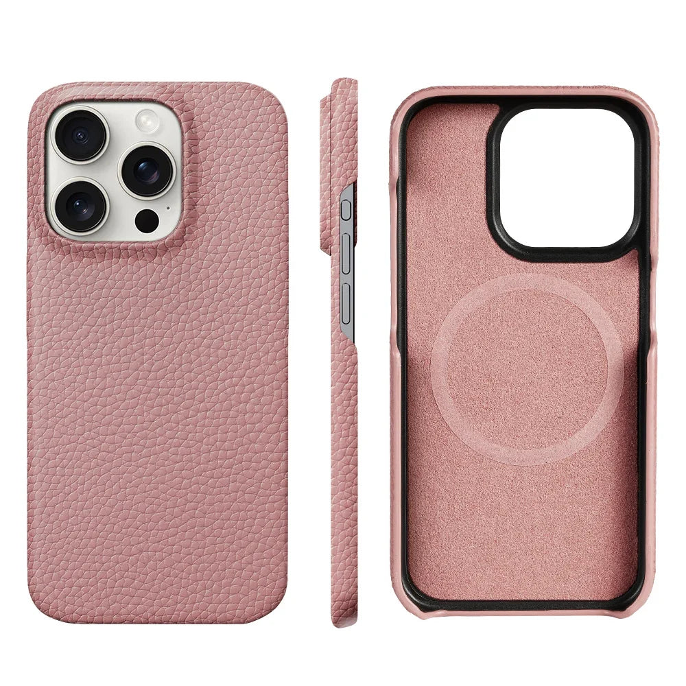 Genuine Leather MagSafe Case for iPhone 15 & 16 Series