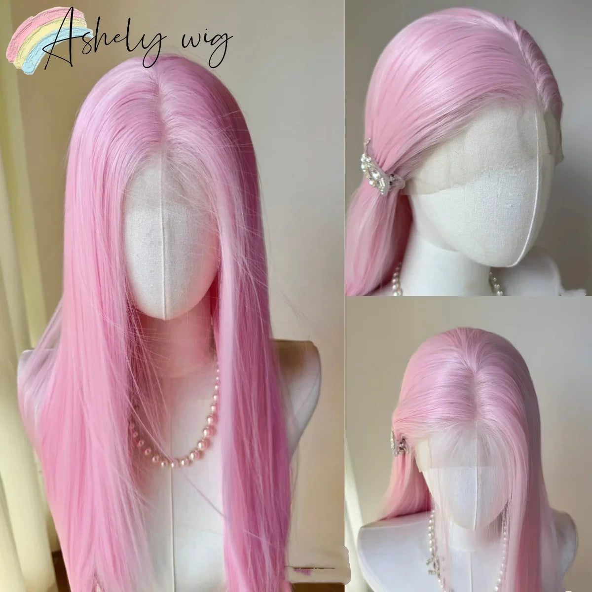 Straight Lace Front Wig – Long 26 Inch Synthetic Heat Resistant
