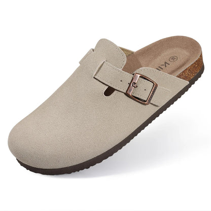 Suede Cork Clogs – Arch Support Mules for Men & Women